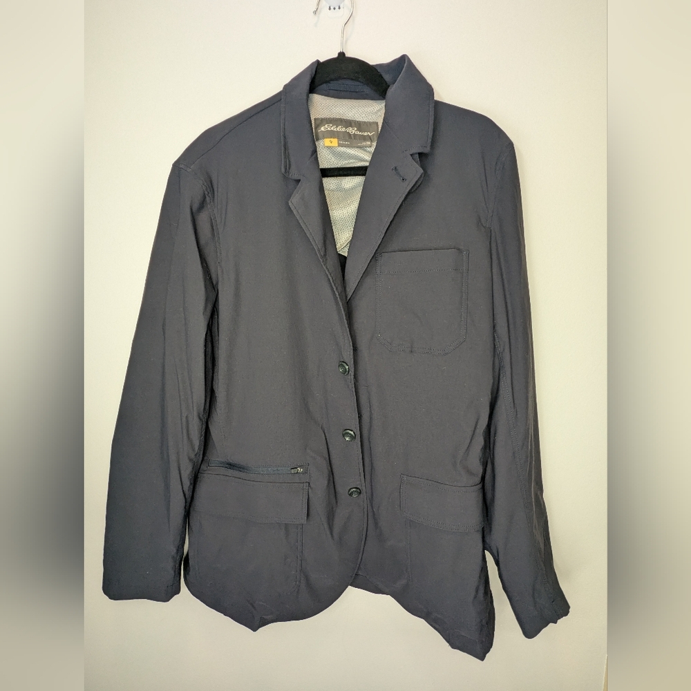 Eddie Bauer Blazer Mens Navy 42 Travex Voyager Jacket Sport Coat Gorpcore